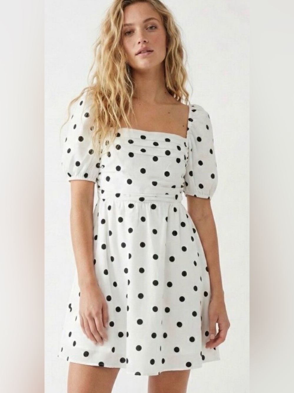 O.P.T polkadot puff sleeve mini dress size M